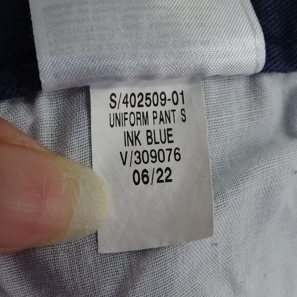 Old Navy Skinny Stretch Uniform Chino Pants Women Size 12 Blue Adjustable Waist - Picture 8 of 12